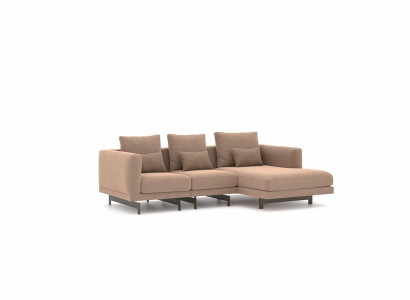 Designer Furniture Beige Corner Suite Upholstered furniture Living room Sofa Couch